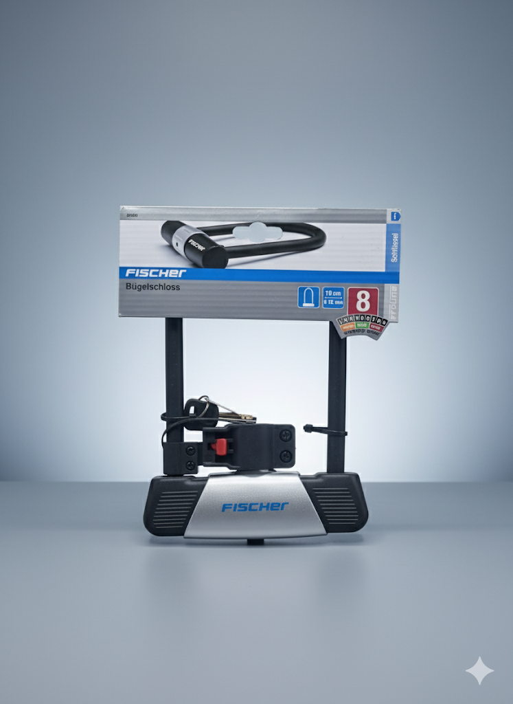 Fischer Fahrradschloss Bügelschloss Diebstahlschutz Schlüssel 20 cm 12mm 85850